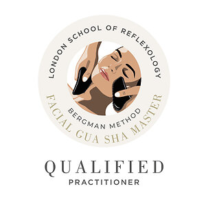 Qualified practitioner in Facial gua sha logo