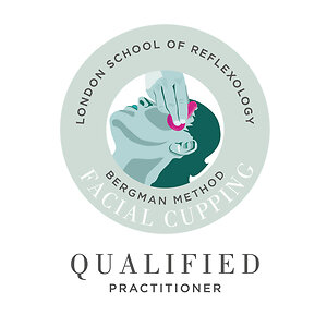 Qualified practitioner in facial cupping logo